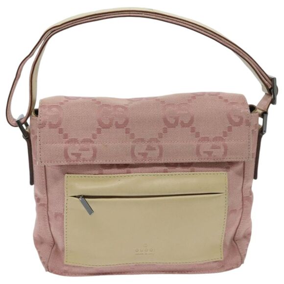 Gucci Gg Canvas Pink Canvas Shoulder Bag (Pre-Owned) - Picture 1 of 16